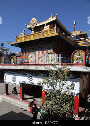 Il Nepal valle di Kathmandu Boudhanath Bodhnath tibetano monastero buddista Foto Stock
