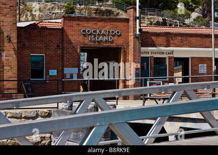 L'entrata di Cockatoo Island nel porto di Sydney Foto Stock