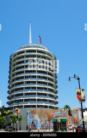 Capitol Records Building, Hollywood, California Foto Stock