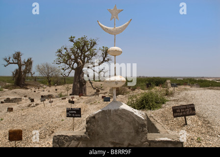 Senegal Joal-fadiouth cimitero paesaggio Foto Stock