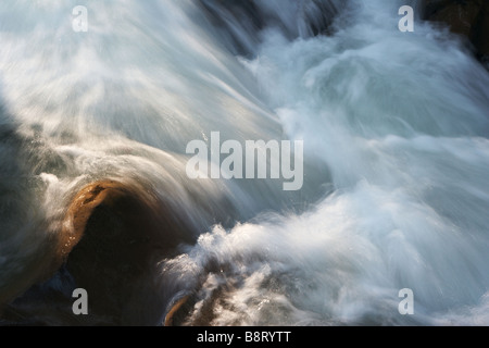 Cascata sul tubo Hylaty, monti Bieszczady Polonia Foto Stock