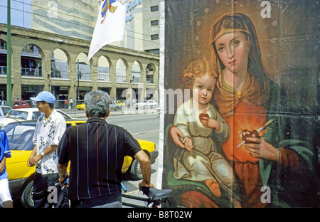 Immagine della Vergine Maria a angolo di strada, Messico, Jalisco, Guadalajara Foto Stock