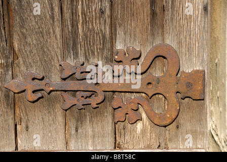 Porta della chiesa hindge Foto Stock