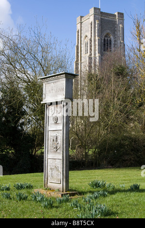 Chiesa parrocchiale lavenham storico grazioso e pittoresco villaggio suffolk East Anglia England Regno unito Gb Foto Stock