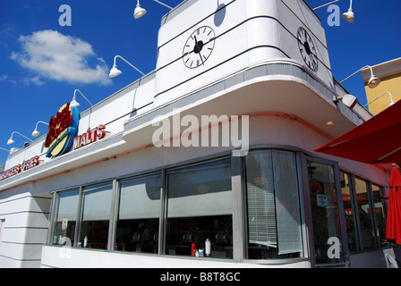 Johnny Rockets Hamburger originale Diner, Hollywood, Melrose Avenue, Los Angeles, California, Stati Uniti d'America Foto Stock