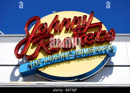 Johnny Rockets Hamburger originale Diner, Hollywood, Melrose Avenue, Los Angeles, California, Stati Uniti d'America Foto Stock