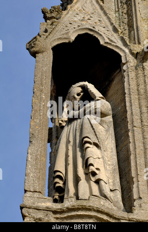 La croce di Eleanor, Geddington, Northamptonshire, England, Regno Unito Foto Stock