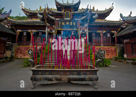 Tempio buddista in Dazu, provincia di Chongqing, Cina. Foto Stock