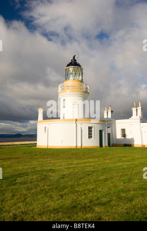 Chanonry Point lighthouse, situato nei pressi del villaggio di Fortrose sul Moray Firth, Scozia. Foto Stock