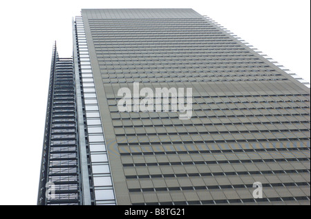 Basso angolo vista del New York Times building in NY, progettato dall'architetto Renzo Piano Building Workshop (solo uso editoriale) Foto Stock