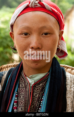 Dao lady di montagna del nord del Vietnam Foto Stock