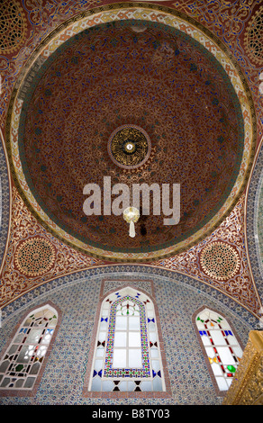 Tetto a cupola di sultani Hall del Palazzo Topkapi Istanbul Turchia Foto Stock