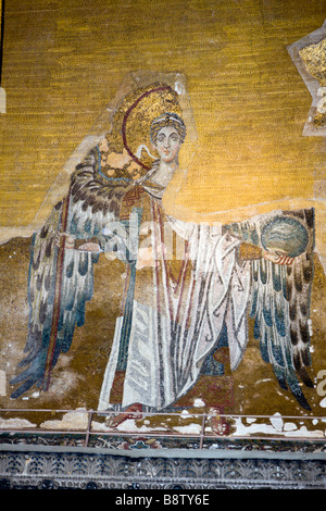 Mosaico di Arcangelo Gabriele a Hagia Sophia Istanbul Turchia Foto Stock