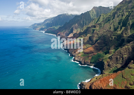 Na Pali scogliere Kauai Hawaii USA Foto Stock