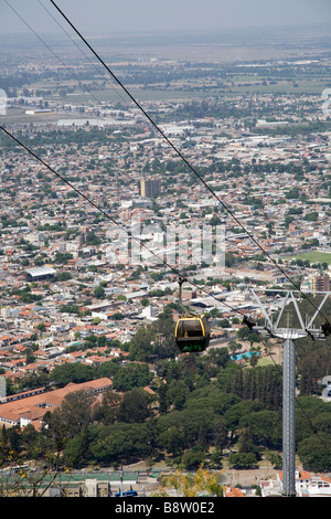 Vista aerea della città di Salta, dal Cerro San Bernardo Foto Stock