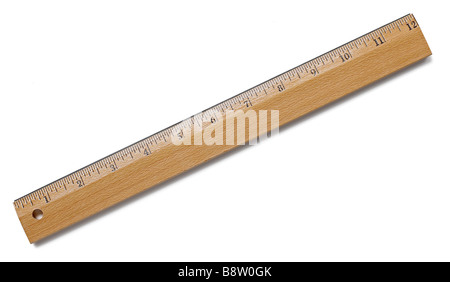 Righello in legno Foto Stock