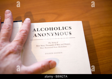 Il grande libro degli Alcolisti Anonimi pagina titolo Foto Stock