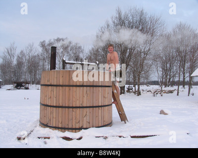 Canna Sauna nella Sepa Farm, Võru County, Estonia, Europa Foto Stock