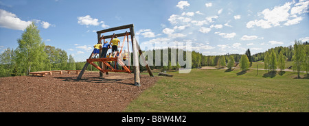 Swing a Tehvandi, Valga County, Estonia, Europa Foto Stock