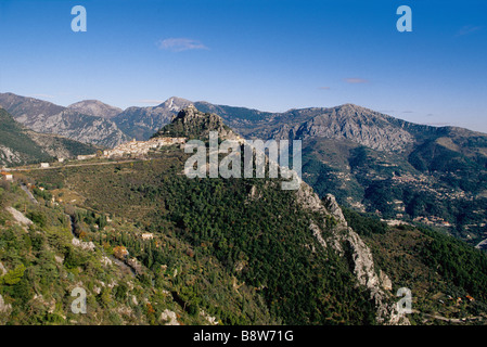 Sainte Agnes è il più alto in Europa villaggio costiero (800 metri) Foto Stock