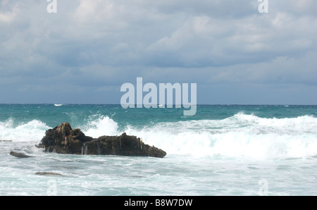 Israele Jaffa un giorno di tempesta in spiaggia Foto Stock