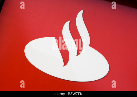 Una banca Santander segno/logo Foto Stock