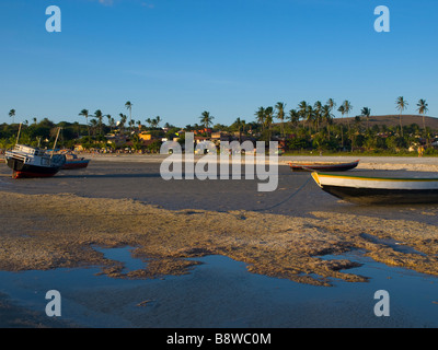 La spiaggia di Jericoacoara, Ceara, nel nordest del Brasile, al tramonto. Foto Stock