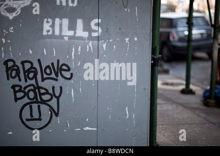 'Papa ama il bambino' graf in new york2 Foto Stock