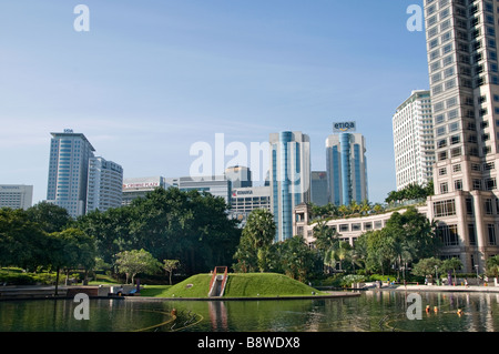Petronas Twin Towers Malesia Kuala Lumpur City Centre KLCC Jalam Ampang Foto Stock
