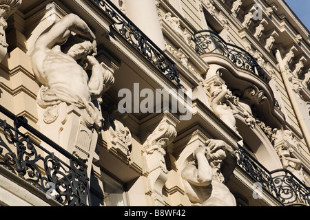 Riga, Lettonia, l'Europa. Edificio in Art Nouveau Elizabetes Street 33 Foto Stock