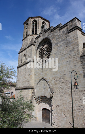 Cathédrale Saint-Michel di Bastide St Louis, la parte bassa della città di Carcassonne, Aude, Languedoc, Francia Foto Stock