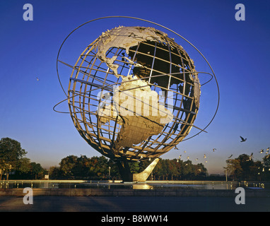 Unisfera, Flushing Meadow Park, Queens, a New York, Stati Uniti d'America Foto Stock