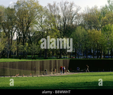 Vietnam Veterans Memorial sul Mall di Washington DC USA Foto Stock