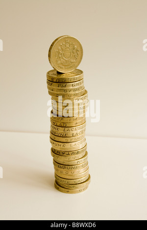 £ 1 permanente sulla parte superiore del palo Foto Stock