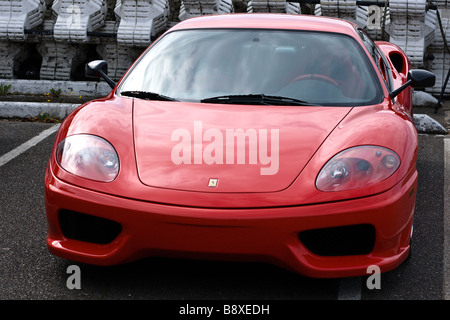 Un bel rosso Ferrari F430 al giorno italiano auto show 2008 Foto Stock