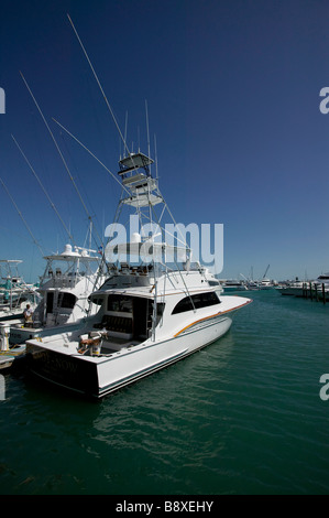 Pesca sportiva barca in porto ad ovest chiave FL USA Foto Stock