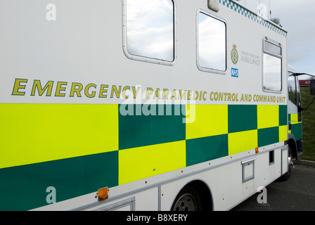 Paramedico di emergenza unità di comando e controllo Foto Stock