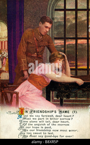 Originale della Prima Guerra Mondiale la cartolina Foto Stock