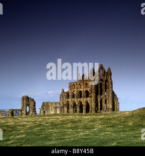 Regno Unito Inghilterra Nord Yorkshire Whitby Abbey Foto Stock