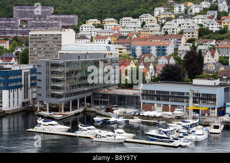 Barche a marina, Bergen Hordaland County, Norvegia Foto Stock