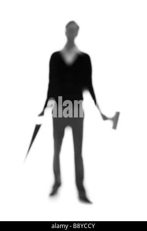 Silhouette di una persona di rinnovamento. Foto Stock