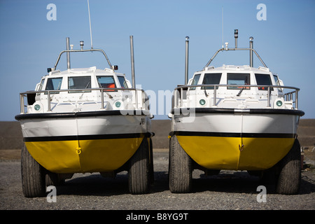 Artigianato anfibio Vatnajokull in Islanda. Foto Stock