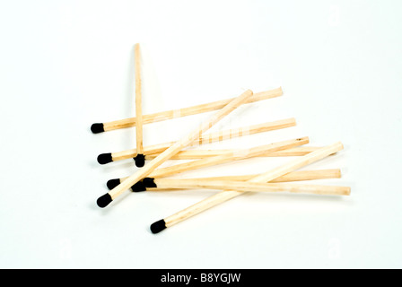 Partite in legno su un cut-out Foto Stock