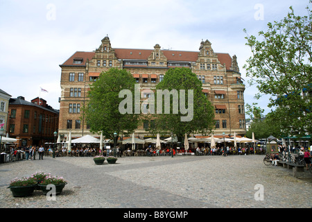 Lilla torg una piazza nel centro di Malmo, Svezia. Foto Stock