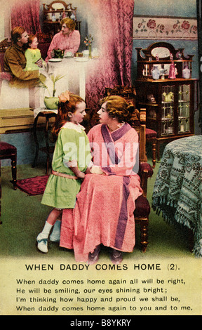 Originale della Prima Guerra Mondiale la cartolina Foto Stock