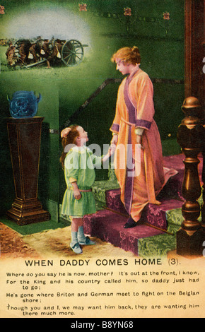 Originale della Prima Guerra Mondiale la cartolina Foto Stock