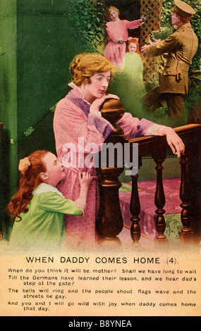 Originale della Prima Guerra Mondiale la cartolina Foto Stock