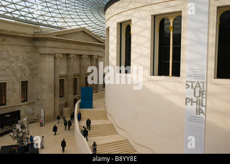 Grande Corte nel British Museum a Londra England Regno Unito Foto Stock