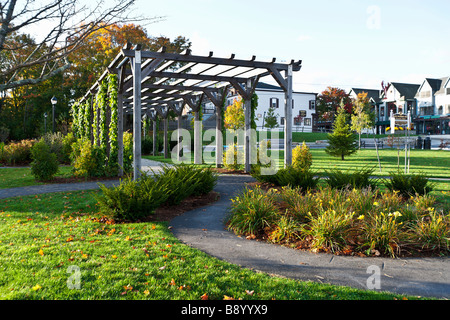Pergola in Agamont Park, Bar Harbor, Maine, Stati Uniti d'America Foto Stock