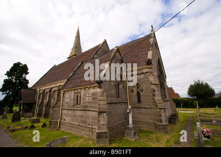 St John's Church, una tipica chiesa parrocchiale del XIX secolo a Marchington Woodlands, Staffordshire, Inghilterra. Foto Stock